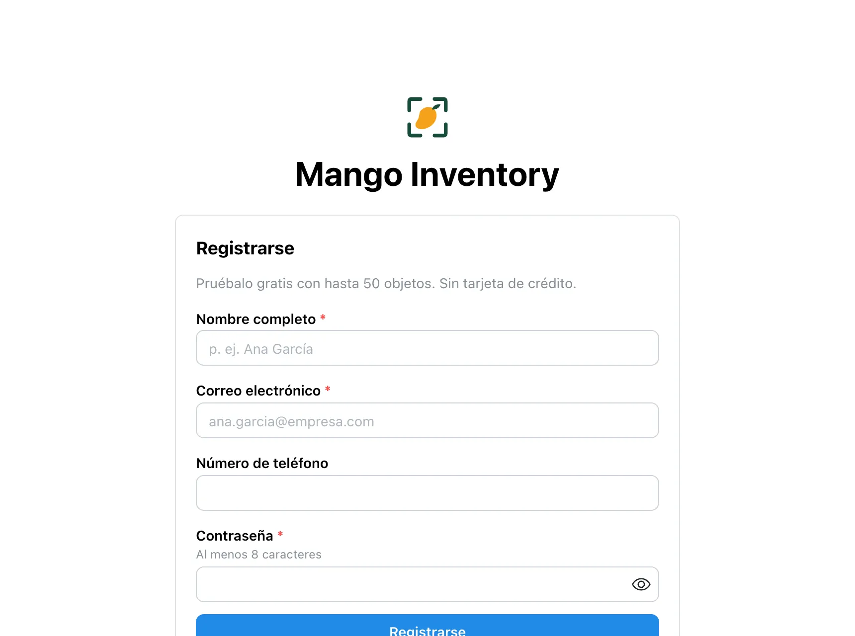 Formulario de registro